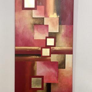 Abstrait cubique rouge